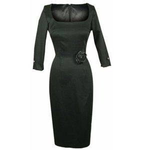 Lucky Thirteen Black Hell's Belles 3/4 Quater Sleeve Pencil Dress Size Small NWT